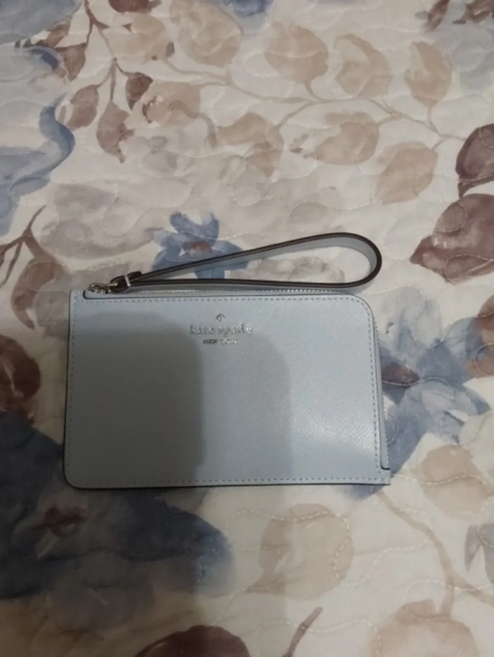 NWT kate spade Pale Blue Saffiano Wristlet with Strap